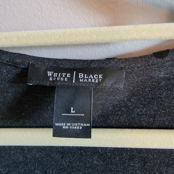 White House Black Market Pka Dot Peplum Blouse - Size Large - Picture 5 of 5